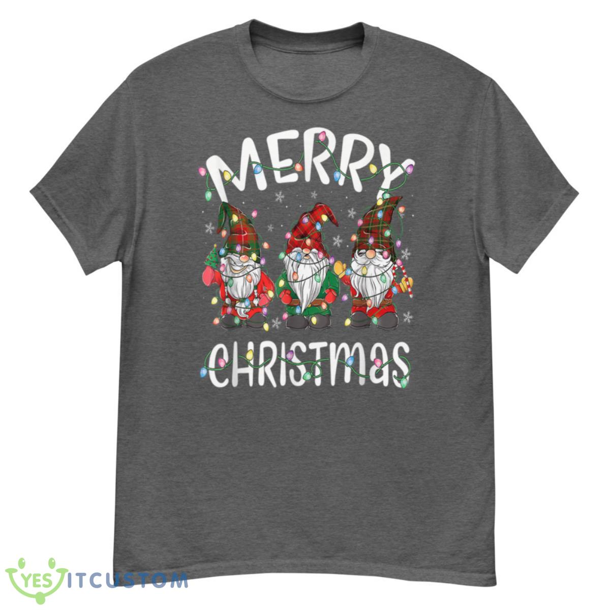 Gnome Christmas Lights Merry Christmas Buffalo Plaid Pajama Shirt 22 Gnome Christmas Lights Merry Christmas Buffalo Plaid Pajama Shirt - G500 Men’s Classic T-Shirt-1