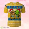 Golden State Warriors Baby Groot Grinch Christmas 3D T-Shirts Product Photo 1