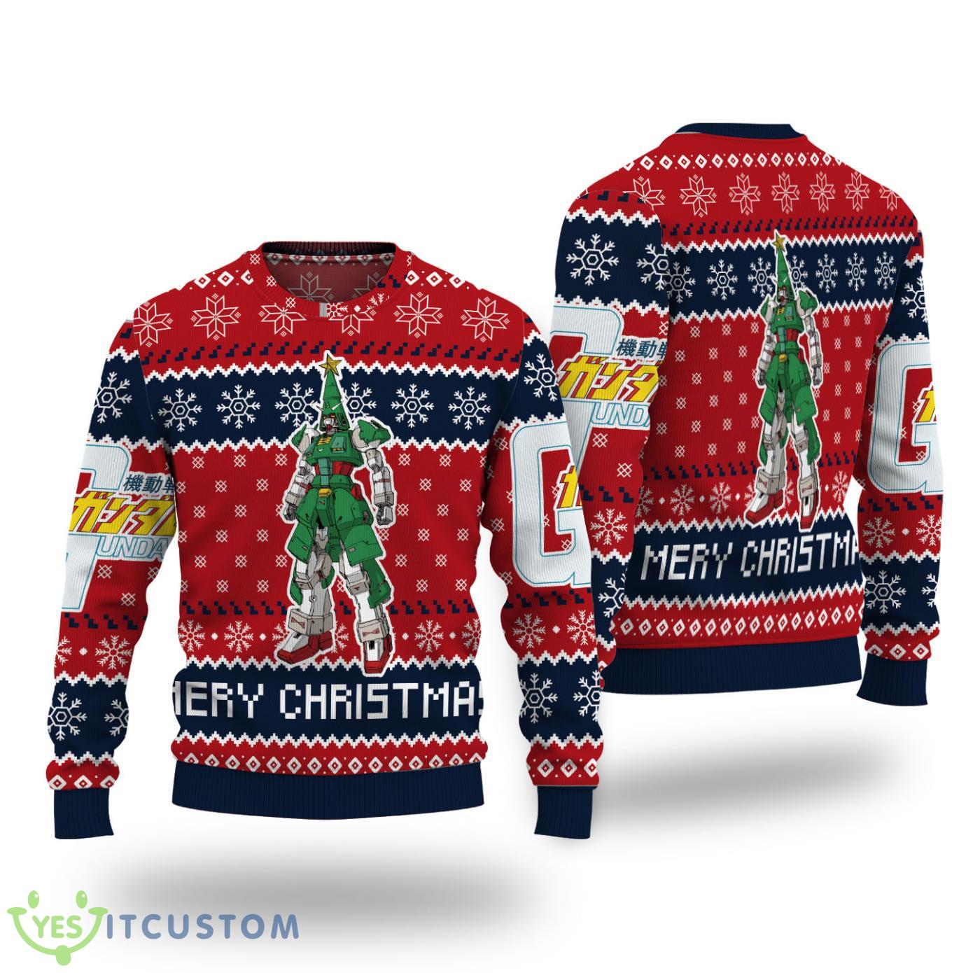 Gundam Christmas Sweater Ugly Christmas Gift 3 Gundam Christmas Sweater Ugly Christmas Gift Product Photo 1