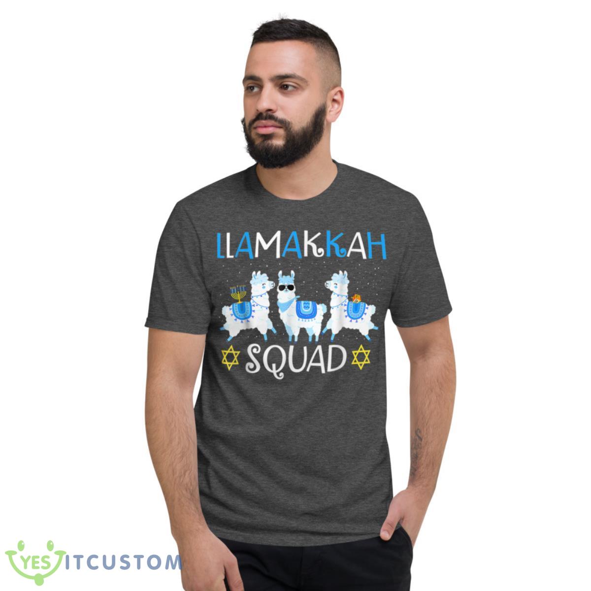 Happy Llamakah Squad Cute Alpaca Hanukkah Llama Christmas Shirt 3 Happy Llamakah Squad Cute Alpaca Hanukkah Llama Christmas Shirt - Short Sleeve T-Shirt-1