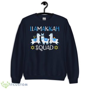 Happy Llamakah Squad Cute Alpaca Hanukkah Llama Christmas Shirt 15 Happy Llamakah Squad Cute Alpaca Hanukkah Llama Christmas Shirt - Unisex Crewneck Sweatshirt-1