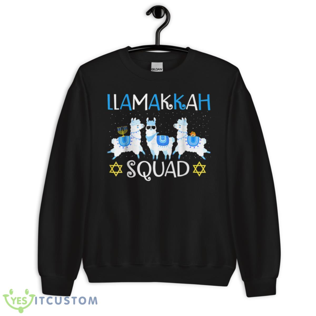 Happy Llamakah Squad Cute Alpaca Hanukkah Llama Christmas Shirt 6 Happy Llamakah Squad Cute Alpaca Hanukkah Llama Christmas Shirt - Unisex Crewneck Sweatshirt