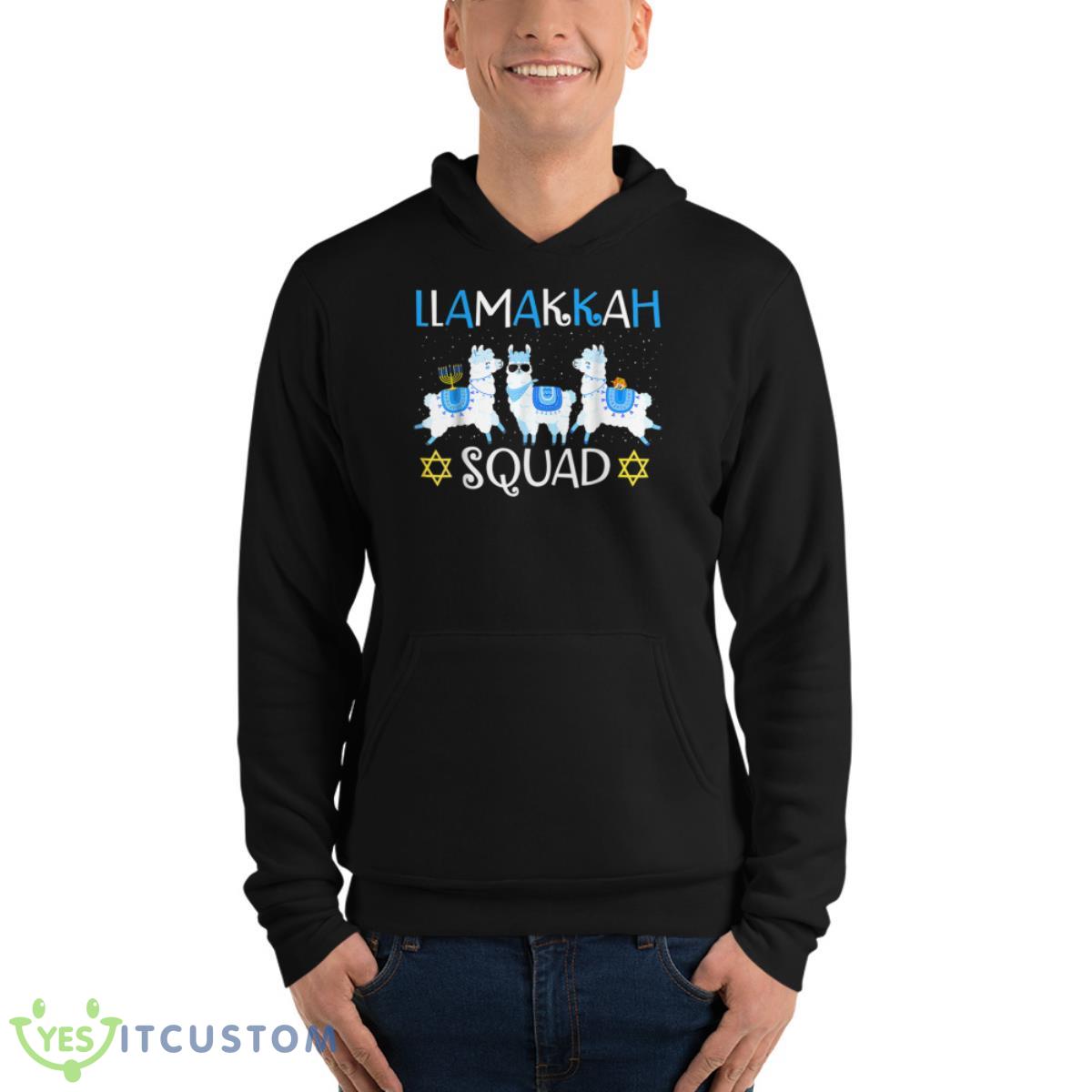 Happy Llamakah Squad Cute Alpaca Hanukkah Llama Christmas Shirt 12 Happy Llamakah Squad Cute Alpaca Hanukkah Llama Christmas Shirt - Unisex Fleece Pullover Hoodie