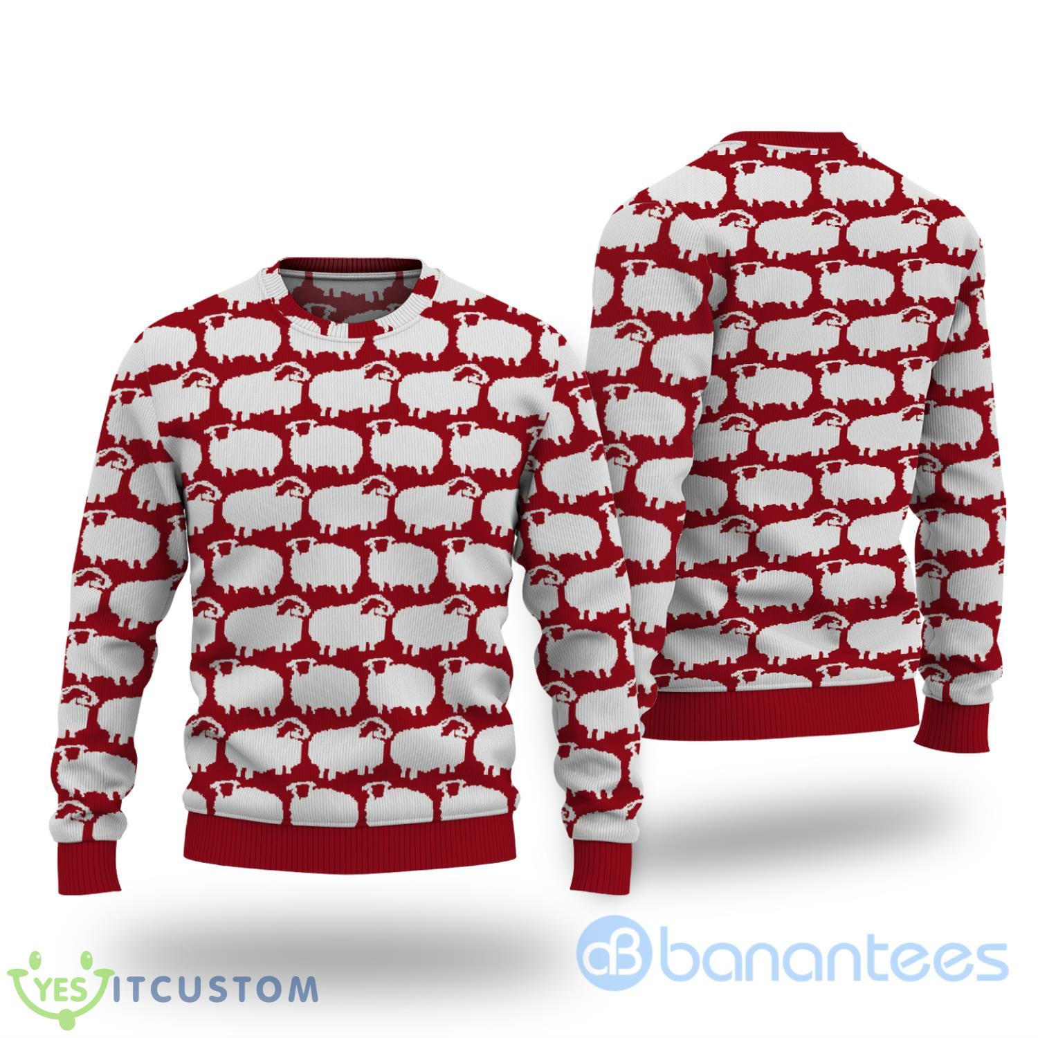 Harry Styles Sheep All Over Printed 3D Red Ugly Sweater 2 Harry Styles Sheep All Over Printed 3D Red Ugly Sweater Product Photo 1