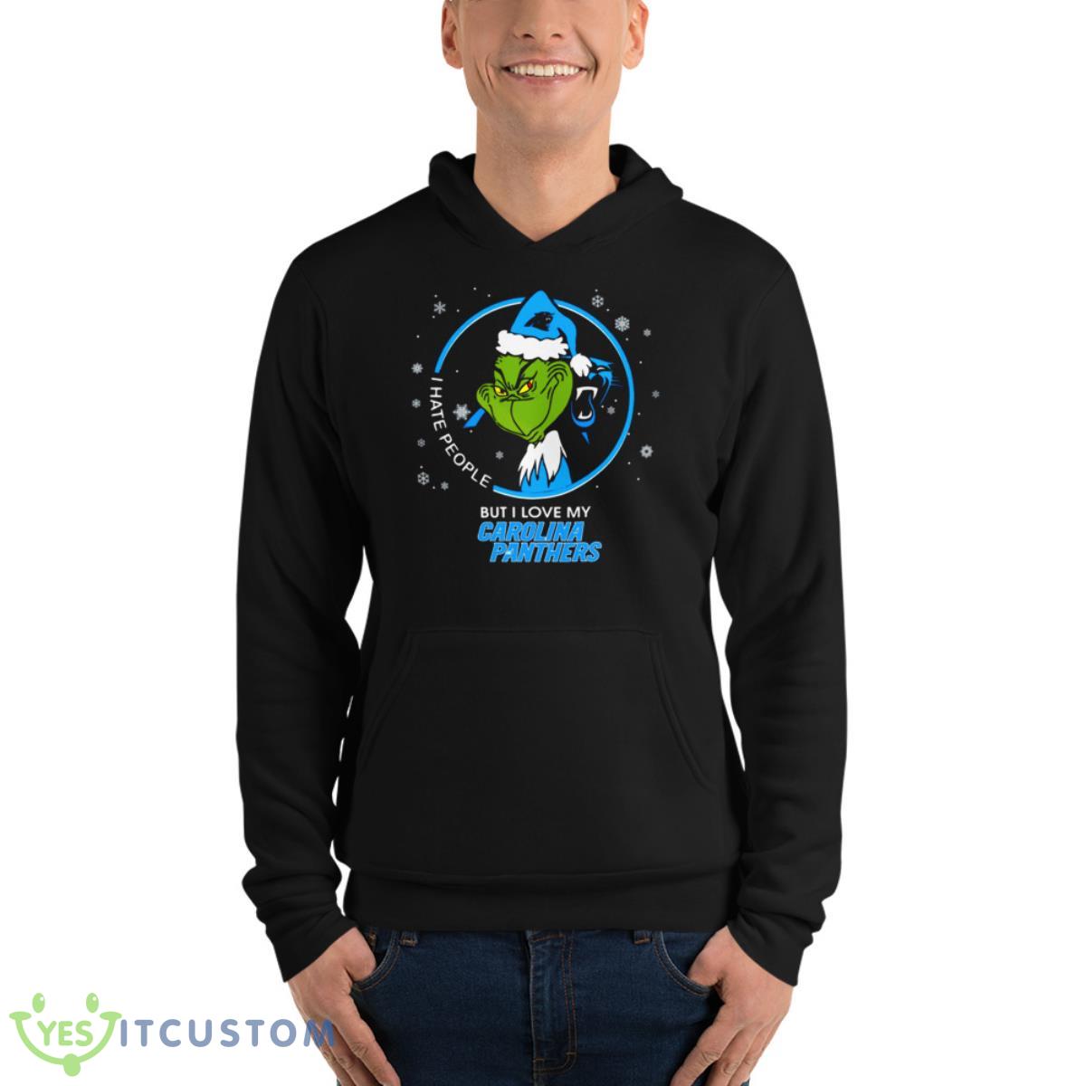 I Hate People But I Love My Carolina Panthers Christmas Shirt 7 I Hate People But I Love My Carolina Panthers Christmas Shirt - Unisex Fleece Pullover Hoodie