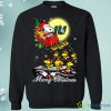 Jacksonville Dolphins Snoopy Ugly Christmas Sweaters Santa Claus With Sleigh Sweatshirts Product Photo 1
