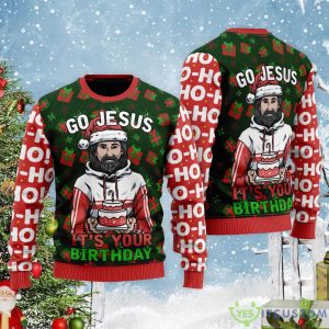 Jesus's Birthday Go Jesus It's Your Birthday Ugly Christmas Sweater 3 Jesus's Birthday Go Jesus It's Your Birthday Ugly Christmas Sweater Product Photo 2
