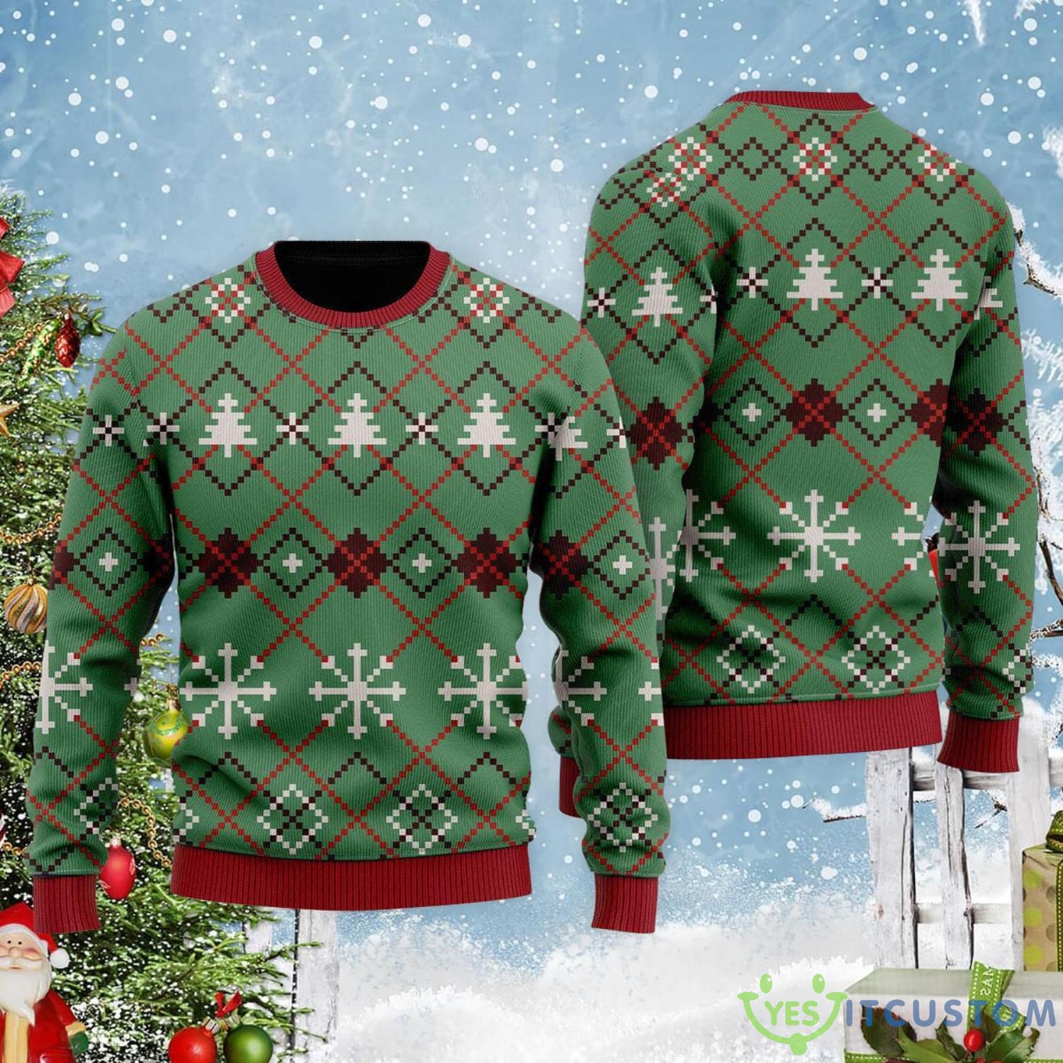 Just Wait Until Christmas Time Pattern Ugly Christmas Sweater 6 Just Wait Until Christmas Time Pattern Ugly Christmas Sweater Product Photo 2