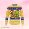 Kansas Jayhawks Baby Groot And Grinch Ugly Christmas Sweater Product Photo 1