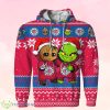 Los Angeles Clippers Baby Groot And Grinch Ugly Christmas 3D Hoodie Product Photo 1