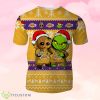 Los Angeles Lakers Baby Groot And Grinch Ugly Christmas 3D T-Shirts Product Photo 1