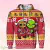 Louisville Cardinals Baby Groot And Grinch Ugly Christmas 3D Hoodie Product Photo 1