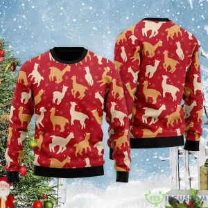 Love Llamas All Over Print Ugly Christmas Sweater Product Photo 2
