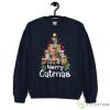 Merry Catmas Cat Xmas Tree Christmas Pajama Sweatshirt - G185 Unisex Heavy Blend Crewneck Sweatshirt-1