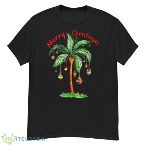 Merry Christmas Palm Tree Hawaii Hawaiian Tropical Christmas Shirt - G500 Men’s Classic T-Shirt