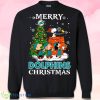 Merry Miami Dolphins Christmas Snoopy Sweatshirt Product Photo 1