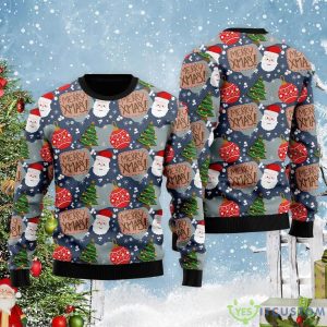 Merry Xmas Funny Santa All Over Print Ugly Christmas Sweater Product Photo 2