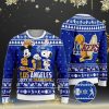 Mickey Mouse Los Angeles Lakers And Snoopy Los Angeles Dodgers All Over Print Ugly Sweater Product Photo 1