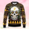 Mlb Pittsburgh Pirates Skull Flower Christmas Ugly Sweater Product Photo 1