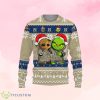 Navy Midshipmen Baby Groot And Grinch Ugly Christmas Sweater Product Photo 1