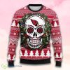 Nfl Arizona Cardinals Skull Flower Christmas Ugly Sweater Product Photo 1