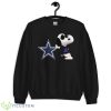 NFL Dallas Cowboys Logo And Snoopy Dog T-Shirt - G185 Unisex Heavy Blend Crewneck Sweatshirt