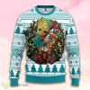 Nfl Miami Dolphins Groot Hug Christmas Ugly Sweater Product Photo 1