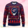 Nhl Columbus Blue Jackets Grateful Dead Christmas Ugly Sweater Product Photo 1