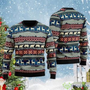 Nordic Style Fabric Patchwork Christmas Pattern Ugly Christmas Sweater 3 Nordic Style Fabric Patchwork Christmas Pattern Ugly Christmas Sweater Product Photo 2
