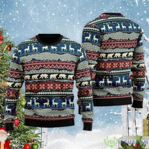 Nordic Style Fabric Patchwork Christmas Pattern Ugly Christmas Sweater Product Photo 1
