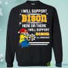 North Dakota State Bison Minion Ugly Christmas Sweaters Support Here Or There All Christmas Sweatshirts Product Photo 1