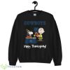 Peanuts Dallas Cowboys Football Happy Thanksgiving - G185 Unisex Heavy Blend Crewneck Sweatshirt