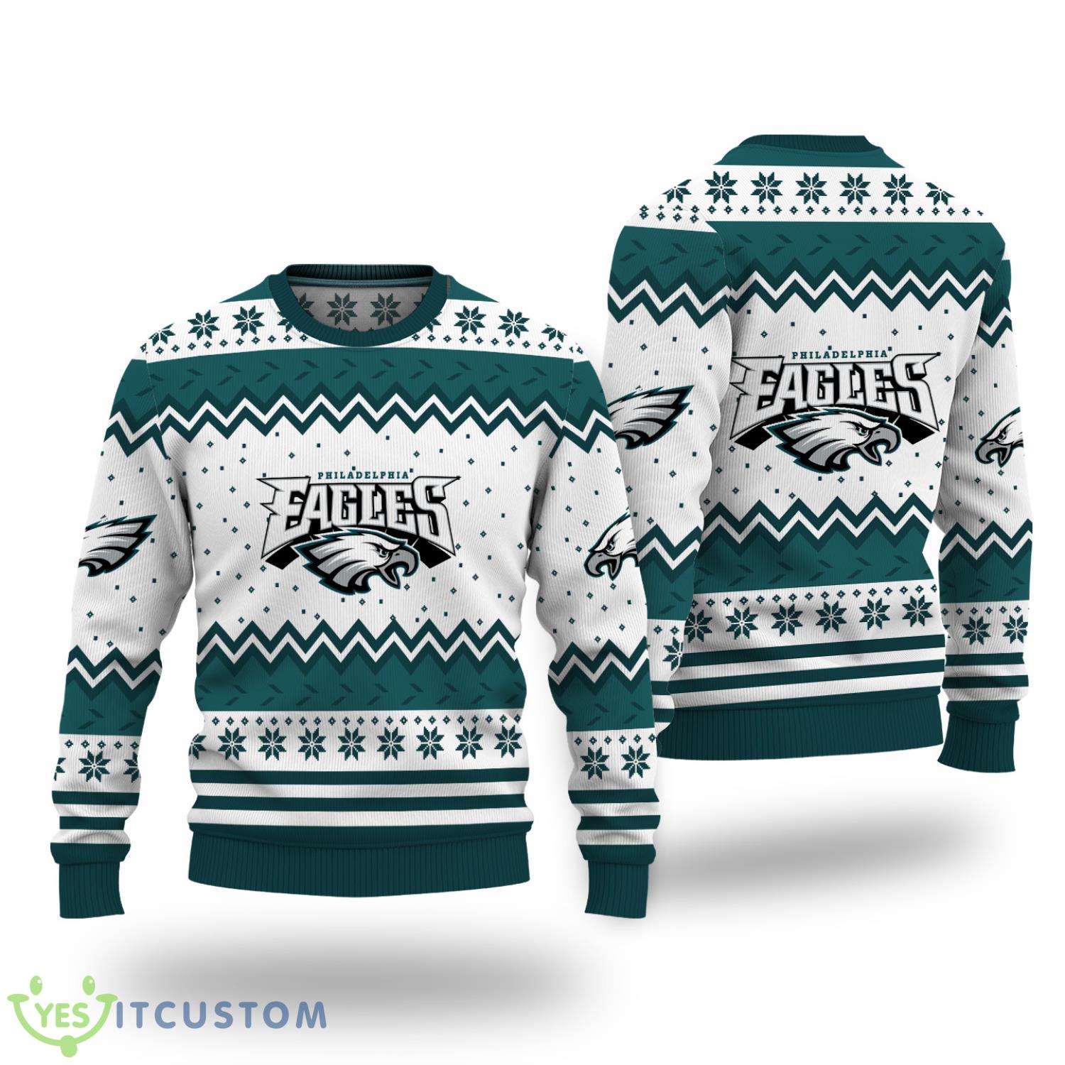 Philadelphia Eagles Logo All Over Printed Christmas Sweater 2 Philadelphia Eagles Logo All Over Printed Christmas Sweater Product Photo 1