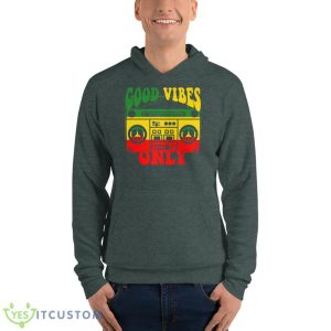 Rasta Good Vibes Only Reggae Music Rastafarian Premium Shirt - Unisex Fleece Pullover Hoodie-1