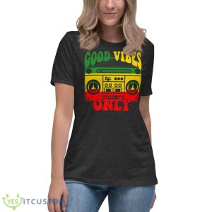 Rasta Good Vibes Only Reggae Music Rastafarian Premium Shirt - Women's Relaxed Short Sleeve Jersey Tee-1