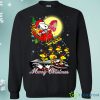 Sacred Heart Pioneers Ugly Christmas Sweaters Santa Claus With Sleigh And Snoopy Sweatshirts Product Photo 1