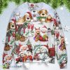 Santa And Snowman Happy Together Christmas Sweatshirt Sweater Product Photo 1