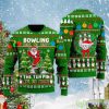 Santa Bowling Go Strike Bowling Make Me Happy Ugly Christmas Sweater Product Photo 1