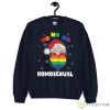 Santa Claus LGBT Supporter Ho Ho Homosexual Funny Gay Pride Sweatshirt - G185 Crewneck Sweatshirt-1