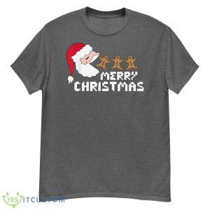 Santa Gingerbread Men Christmas Funny Video Games Gamer Shirt - G500 Men’s Classic T-Shirt-1