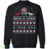 Santa Is Coming Knitting Pattern Ugly Christmas Sweatshirt - santa-is-coming-knitting-pattern-ugly-christmas-sweatshirt-1