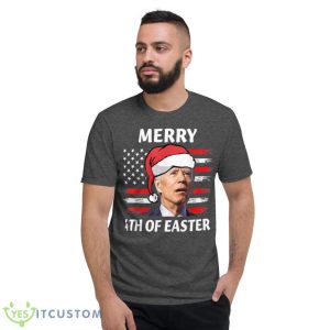 Santa Joe Biden Confused Happy Easter Christmas America Flag Shirt 13 Santa Joe Biden Confused Happy Easter Christmas America Flag Shirt - Short Sleeve T-Shirt-1