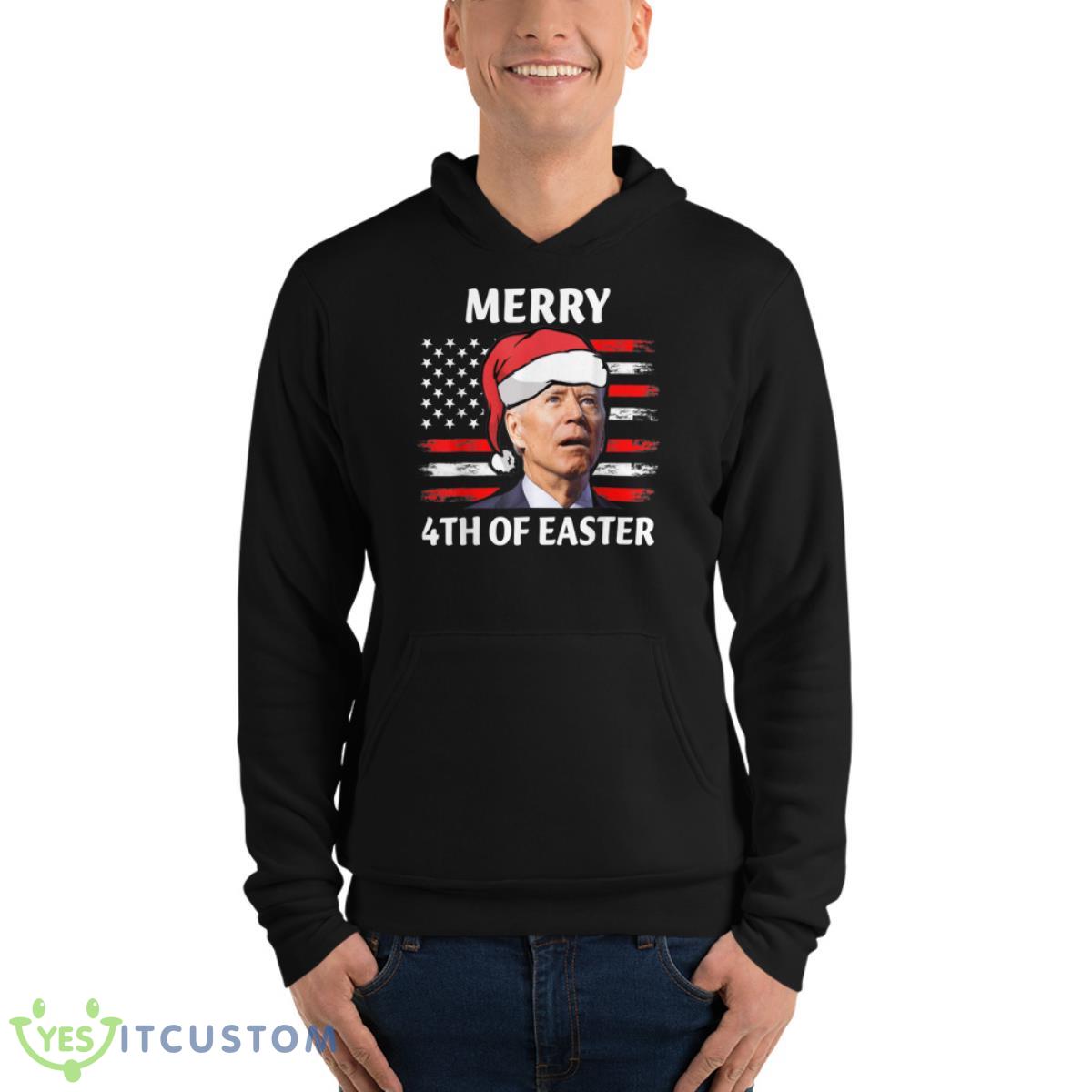 Santa Joe Biden Confused Happy Easter Christmas America Flag Shirt 8 Santa Joe Biden Confused Happy Easter Christmas America Flag Shirt - Unisex Fleece Pullover Hoodie