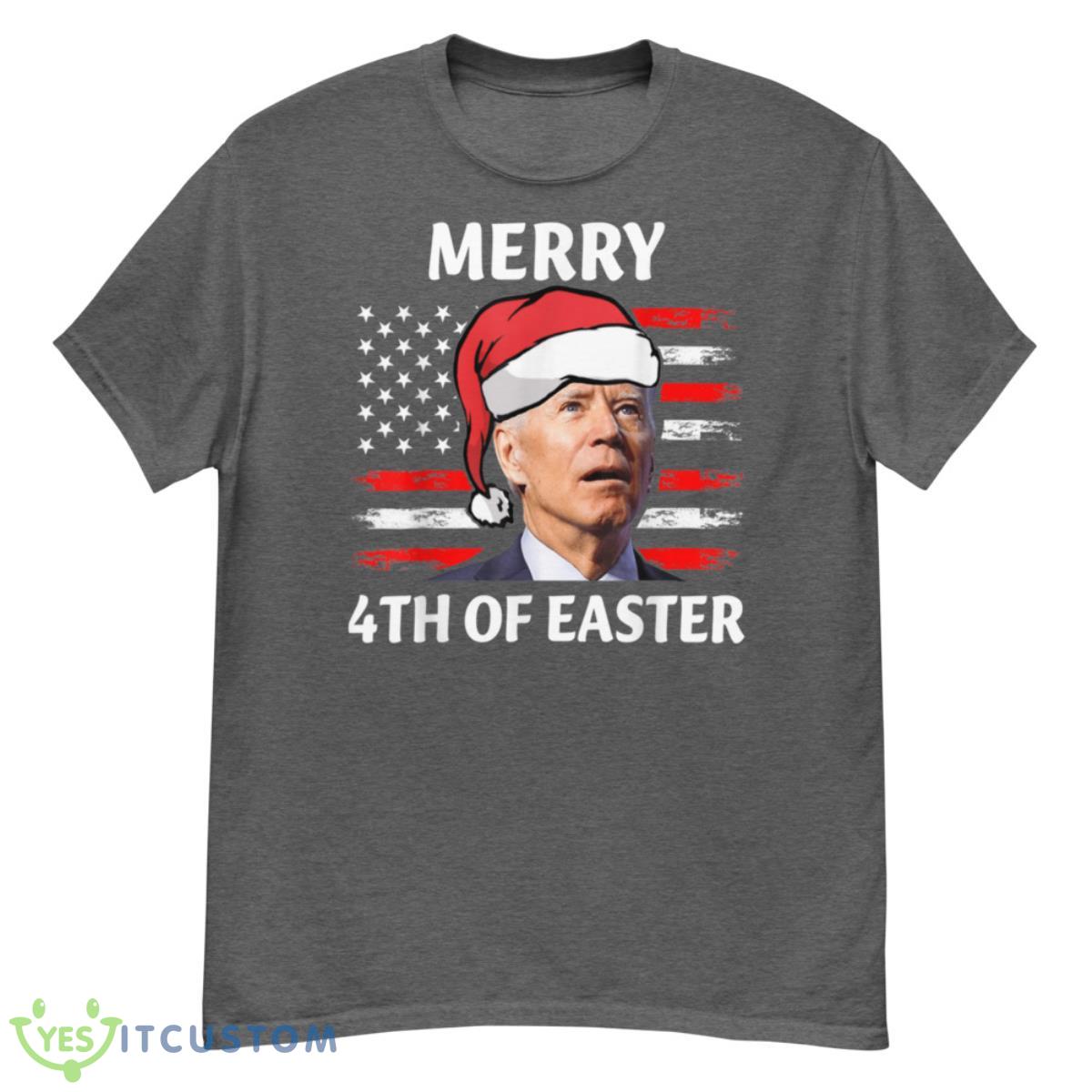 Santa Joe Biden Confused Happy Easter Christmas America Flag Shirt 11 Santa Joe Biden Confused Happy Easter Christmas America Flag Shirt - G500 Men’s Classic T-Shirt-1