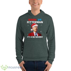 Santa Joe Biden Fetterman 2024 It's a No Brainer Christmas Shirt 17 Santa Joe Biden Fetterman 2024 It's a No Brainer Christmas Shirt - Unisex Fleece Pullover Hoodie-1