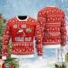 Santa With Baseball Ho Ho Homerun Ugly Christmas Sweater Product Photo 1