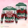 Snail All I Want For Christmas Ugly Christmas Sweater Product Photo 1