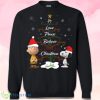 Snoopy Peanut Joy Love Peace Believe Merry Christmas Sweatshirt Product Photo 1