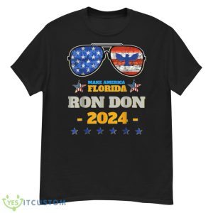 Trump DeSantis 2024 Ron Don 24 American Flag Sunglasses Shirt - G500 Men’s Classic T-Shirt