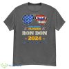 Trump DeSantis 2024 Ron Don 24 American Flag Sunglasses Shirt - G500 Men’s Classic T-Shirt-1